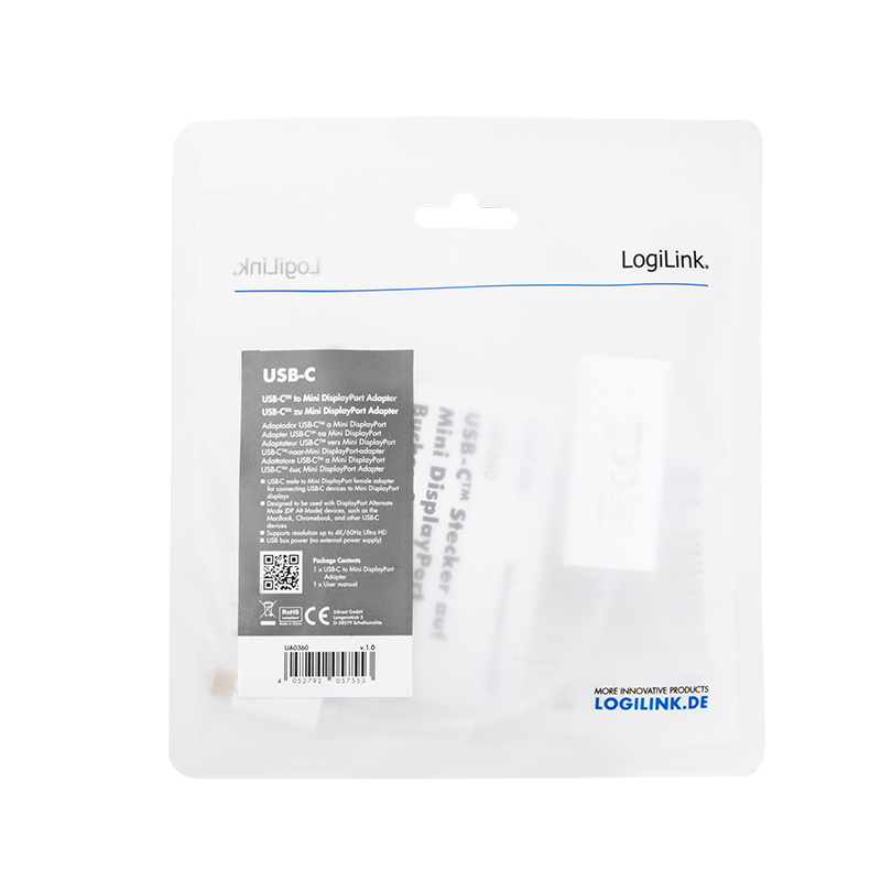 LOGILINK - Câble adaptateur USB 3.2 - Mini DisplayPort, blanc 3 LOGILINK - Câble adaptateur USB 3.2 - Mini DisplayPort, blanc – Image 3