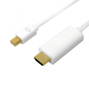 LOGILINK - Câble Mini DisplayPort - HDMI, 4K, 1,0 m, blanc
