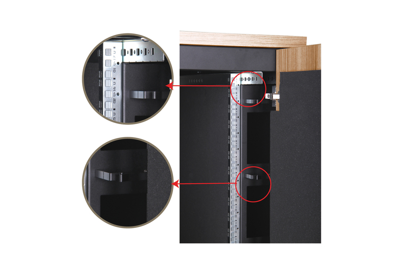 DIGITUS - Baie réseau SOUNDproof, 17 U, Teck 4 DIGITUS - Baie réseau SOUNDproof, 17 U, Teck – Image 4