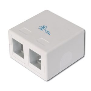 DIGITUS - Boîtier vide pour 2 modules Keystone, blanc pur