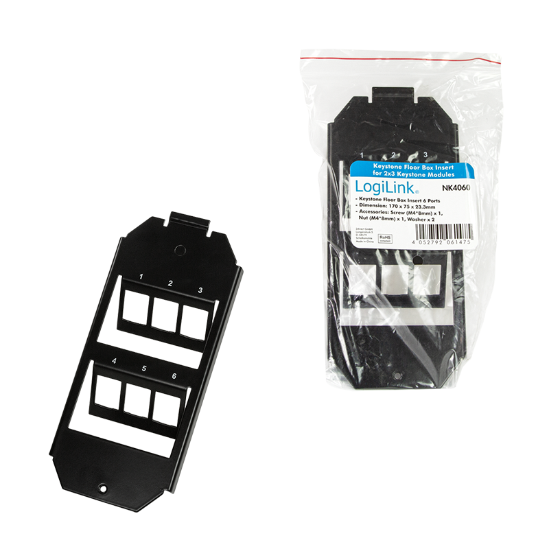 LOGILINK - Support triple dans le sol pour 6 embases Keystone 5 LOGILINK - Support triple dans le sol pour 6 embases Keystone – Image 5