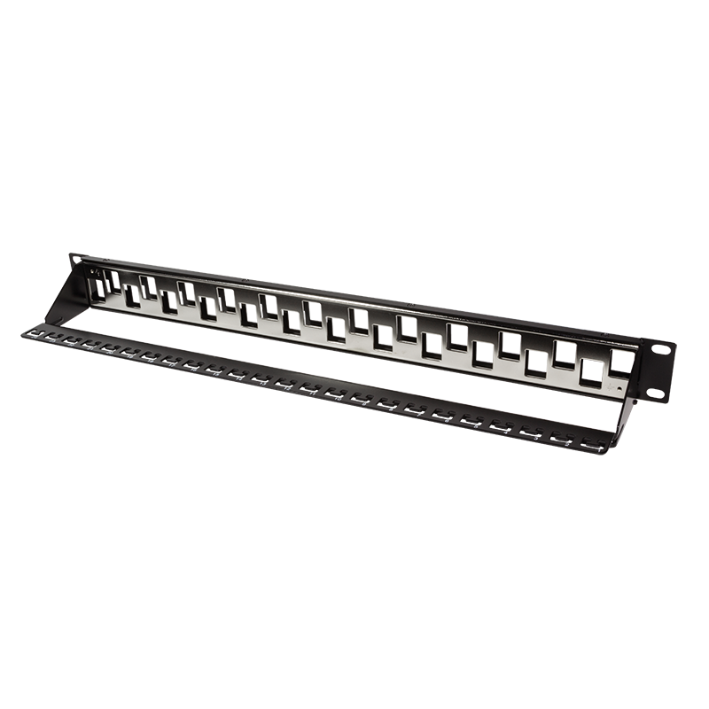 LOGILINK - 19" Keystone Patch Panel, 24 Port, schwarz 2 LOGILINK - 19" Keystone Patch Panel, 24 Port, schwarz – Image 2