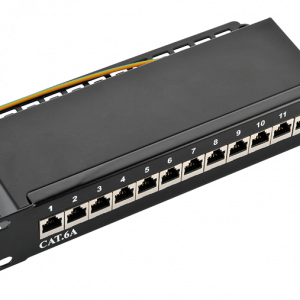 LOGILINK - panneau de brassage 10" Cat.6A, 12 ports, noir,