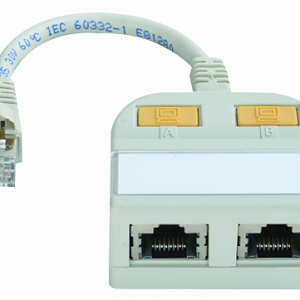 Telegartner - T-Adaptateur avec câble de raccordement, Cat.5e,