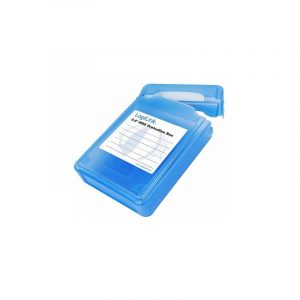 LogiLink Boîtier de protection pour disques durs 3,5", bleu