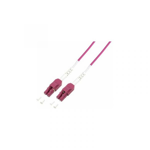 Câbles fibres optiques, Uniboot, OM4 LogiLink Câble patch à fibre optique Uniboot, 2x duplex LC OM4, 3,0 m, solution de patch peu encombrante pour les ré- seaux à haute performance, fibre: 50