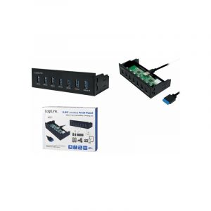 LogiLink Hub USB 3.0 de 5,25" avec port de chargement rapide