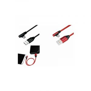 LogiLink Câble USB 2.0, USB-A - Micro USB, 0,3 m, rouge