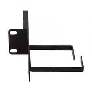 Gestions de câbles LogiLink Passe-câbles 19" type L, 1 U, noir (RAL9005) avec étrier de câble sur le côté, avec 2 étriers métalliques 77 x 40 mm et 77 x 70 mm, design en L pour un guidage de