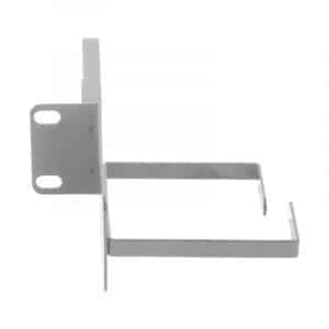 Gestions de câbles LogiLink Passe-câbles 19" type L, 1 U, gris clair (RAL7035) avec étrier de câble sur le côté, avec 2 étriers métalliques 77 x 40 mm et 77 x 70 mm, design en L pour un guidage de