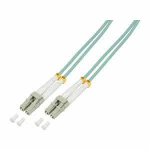 Câbles fibres optiques, OM3 LogiLink Câble Patch à fibre optique, LC Duplex - LC Duplex OM3, 5,0m, LC-Duplex mâle - LC-Duplex mâle, multimode, 50
