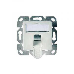 Boîtiers encastrables Telegaertner AMJ45 Anschlussdose Kat.6A (tief), alpinweiß ------------- für den Markt: D