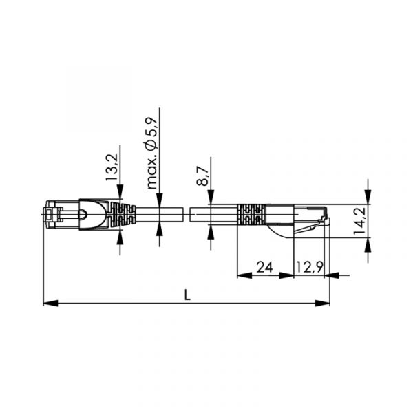 FTP, 50 m, vert sans halogène, blindage par paire et par tresse, adapté pour PoE (Power over Ethernet)