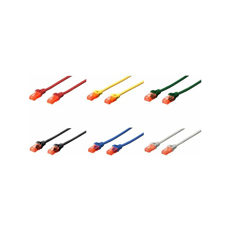 DIGITUS Câble de brassage Cat.6, U/UTP, LSZH, 10,0 m, noir 1 Câble cat.6 DIGITUS Câble de brassage Cat.6, U