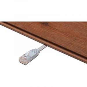 UTP câble éthernet plat, Cat. 5e, 2,0 m, blanc (RAL 9003), non blindé, 4 x 2 AWG 30