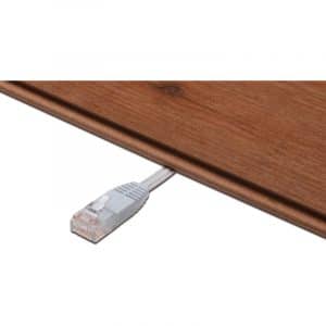 UTP câble éthernet plat, Cat. 5e, 5,0 m, blanc (RAL 9003), non blindé, 4 x 2 AWG 30