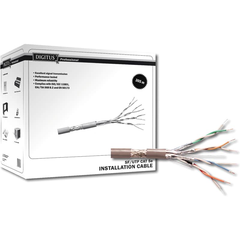 Câbles d'installation en rouleau DIGITUS Câble d'installation, Cat.5e