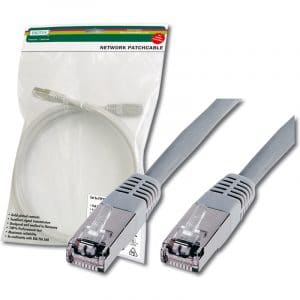 UTP,  0,5 m, gris blindage par pellicule et par treillis, 4 x 2 AWG 26