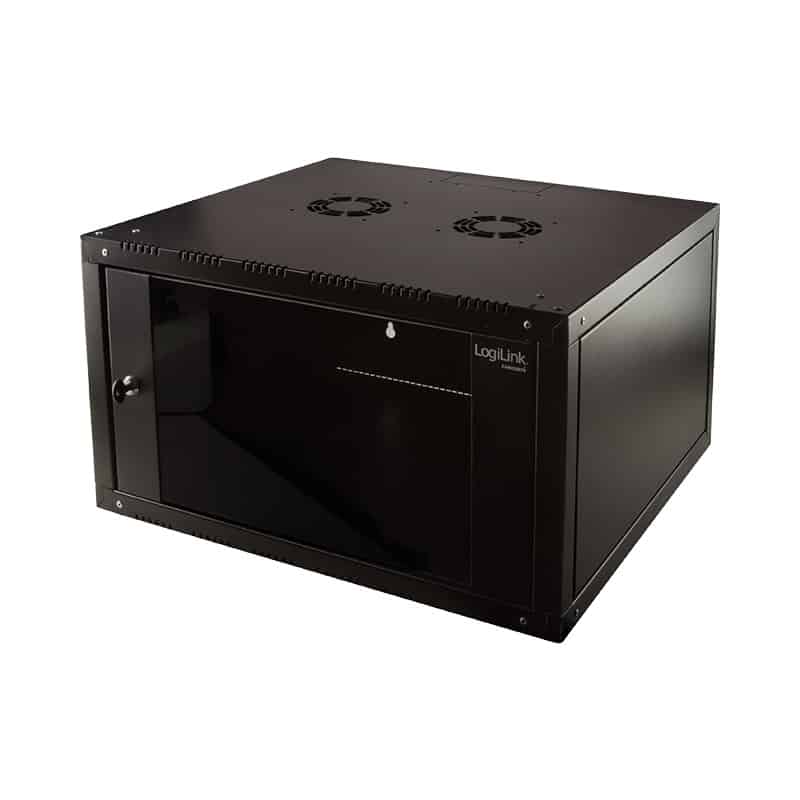 LogiLink Coffret mural 19", une pièce, 6 U, noir 1 LogiLink Coffret mural 19", une pièce, 6 U, noir